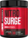 Jacked Factory NITROSURGE Shred Pre Workout Supplement - Energy Booster, Instant Strength Gains, Sharp Focus, Powerful Pumps - Nitric Oxide Booster & PreWorkout Powder - 30Sv, Fruit Punch