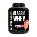 NutraBio Classic Whey Protéine Poudre - Pas de remplissage, Couleurs artificielles, Préservatifs - Faible indice glycémique - Shortcake fraise, 5 livres