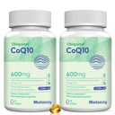CoQ10 600mg Softgels haute absorption CoQ10 Supplément Ubiquinol Réduit forme améliorée avec la vitamine E et Omega 3 6 9