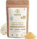 ROOTED Active, Lions Mane Mushroom Extract Powder (Certified Organic, 38 % Beta Vérified Glucans) Cognition, Clarity, Focus & Mood, Brain Health Support (2.11 Ounce)
