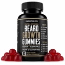 Unsocial Co. Extra Strong Bart Wachstum Vitamine Gummis | Biotin 10000 MCG | Fördert starkes und dickes Gesichtshaarwachstum für Männer | Bart Gummis für Männer | Erdbeere