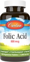 Carlson - Acide folique, 800 mcg, Fournit un soutien prénatal important, 1000 comprimés