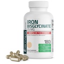 Bronson Eisen Bisglycinat 25 mg Gentle on The Stomach, unterstützt Energie & Gesunde rote Blutzellenproduktion - Non-Constipating Formula - Non GMO, 180 Vegetarische Kapseln