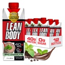 Labrada Lean Body Ready-to-Drink Mint Chocolate Protein Shake, 40g Protein, Whey Blend, 0 Zucker, Glutenfrei, 22 Vitamine & Minerals, (Recyclable Carton & Lid - Pack of 12) LABRADA