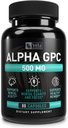 Alpha GPC 500mg Kapseln | 80 Count | Unterstützt gesunde kognitive Funktion | Unterstützt gesundes Gedächtnis | Wird für optimale Bioverfügbarkeit | Non-GMO, 3rd-Party getestet