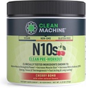 CLEAN MACHINE N10s Plant-Based Pre Workout Powder - Vegan Energy Supplement with 3 Clinically Tested Patented Ingredients for Muscle Size, Strength, Pump & Endurance - Non-GMO, 30 Servings