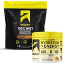 100% Whey Protein Pulver, Schokolade Peanut Butter 4 lb & Hydration + Energie Elektrolyte, Orange Mango 40 Servierungen
