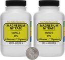 Magnesium Nitrate [Mg(NO3) 2] 99% USP Food Grade Powder 12 Oz in Two Bottles
