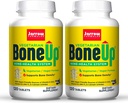 Formules de Jarrow BoneUp Végétarien - 120 comprimés, lot de 2 - Supplément végétarien/végétarien pour la santé des os - Sources amies des végans de la vitamine D3, vitamine K2 (sous forme de MK-7) et calcium - 120 portions totales