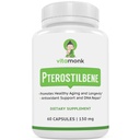 VitaMonk Pterostilbene 150mg Capsules Pas de remplissage artificiel - Supplément sans soja Trans-Pterostilbene qui favorise le vieillissement en santé et la longévité - 60 Veggie-Caps - Resvératrol amélioré