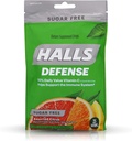 Halls Défense vitamine C gouttes sans sucre agrumes assortis - 25 ct, paquet de 4