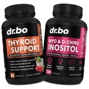 Support thyroïdien & Myo-Inositol & D-Chiro Inositol Supplement Capsules - Support naturel pour le métabolisme, l'humeur et l'énergie - 40:1 Rapport Hormone Balance pour les femmes, cycle menstruel, santé féminine