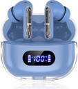 Ecouteurs sans fil bleu P1 PRO, écouteurs sans fil Bluetooth Casques avec appels clairs Mics Bouds d'oreilles, confortable, IPX7 imperméable longue durée de vie de la batterie, 30H Playtime for Sports Workout