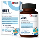 NATURE TARGET Probiotiques pour les hommes avec des suppléments de soins pour les hommes, prébiotiques et probiotiques pour la santé digestive et immunitaire des hommes,60 Million CFUs et 14 souches plateau stable, sans gluten et sans soja (90 comprimés)