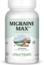 Maxi Gesundheit Migraine Max| Leistungsstarke Migraine Relief | 100% Natürliche | 120 Easy-To-Swallow Capsules Kosher-Certified