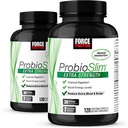 Facteur de force ProbioSlim Extra Strength, Supplément probiotique pour les femmes et les hommes avec 30 milliards d'UCF et extrait de thé vert pour Gut Health Support, Bloating et Gas Relief, 120 comtes (paquet de 2)