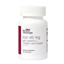 Bariatric Advantage Eisen 45 mg mit Vitamin C, Thiamin und Kupfer zur Erhöhung der Absorption und Nutzung, leicht digestierbar für Magen-Bypass und Hülse Gastrektomie-Kranken - 60 Zähler