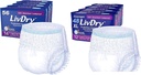 LivDry Adult Incontinence Underwear, Extra Absorbency mit Overnight Comfort Bundle - Extra Large, Case