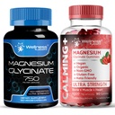 WELLNESS LABSRX Magnesium Glycinate Capsules 750mg - Magnesium Glycinate Gummies 1000mg | Bundle