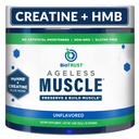 Constructeur de muscles sans âge BioTrust - Poudre de HMB de créatine avec vitamine D3 et bétaïne - Construire et conserver naturellement en déclin de masse et de force musculaire - Sans aromatiser, 30 portions
