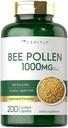 Carlyle Bee Pollen Supplement | 1000mg | 200 Caplets | mit Royal Jelly und Bee Propolis | für Männer und Frauen | Vegetarisch, Non-GMO, Glutenfrei