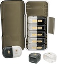 Wöchentliche Pille Organizer 2 Mal pro Tag, Moisture-Proof, Detachable Compartments, AM PM Pill Box 2X 7 Tage, Reise Pille Organizer für Pillen/Fish Oil/Medication/Vitamin/Supplements (Black + White)