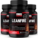 Force Factor LeanFire, 3-Pack, Pre Workout Energy Pills with Green Tea Extract and Caffeine to Increase Energy, Build Lean Muscle, Improve Athletic Performance, and Enhance Focus, 90 Capsules
