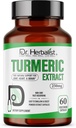 Dr. HERBALIST Kurkuma Extrakt 250mg – 60 Vegan Kapseln | 10:1 Extrakt = 2.500mg Kurkuma | Standardisiert für Bioverfügbare Curcuminoide | Natürliche pflanzenbasierte Unterstützung
