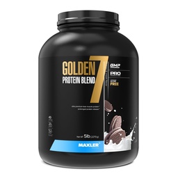 Mélange de protéines Maxler Golden 7 - Poudre de protéines pour le gain musculaire et la récupération - Cookies et crème Poudre de protéines 5 lb