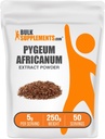 BulkSupplements.com Poudre d'extrait de Pygeum Africanum - de l'écorce de Pygeum, supplément nutritionnel - sans gluten - 5g par portion, 250g (8,8 oz) (paquet de 1)