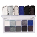 BINGBRUSH 10 Farben Schwarz Smokey Eyeshadow Pallet, Cool Toned Shimmer Glitter Eyeshadow, Natürliche Neutral Smokey Shiny Eyeshadow Ultimate Makeup Palette, Vibrant Make Up Pallets Kit