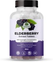Erstaunliche Botanik Elderberry Extrakt 100X Stärke Tabletten - Organische Immununterstützung & Wellness Supplement | 30 Tabletten