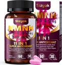 Supplément NMNH (dihydronicotinamide mononucléotide) 600mg,ADN Supplément avec Resvératrol, CoQ10, Biotine & Acide Hyaluronique.Support Énergie cellulaire, métabolisme et bien-être de la peau, 60 Capsules,Pink