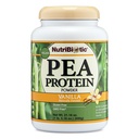 NutriBiotic Pea Protein Vanille 21 Oz | Low Carb Vegan Pflanzenprotein | 100% Grown & Processed in den USA | Deliciously Creamy & BCAA-Rich | Hergestellt ohne Chemikalien, GVO & Gluten | Keto Friendly