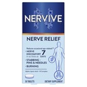 Nervive Nerve Relief, Occasionnel Nerve Disconfort II, Nerve Relief, Commence à travailler en 7 jours, Stabbing, Burning, Alpha acide lipoïque, B vitamines, curcuma, gingembre, supplément nerveux, 30 comprimés