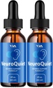 (2 Pack) NeuroQuiet Drops - Neuro Quiet Advanced Formula Hearing Support, Kognitive Gesundheit und insgesamt Wellness, 2 Monate Versorgung
