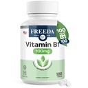 Freeda Vitamine B1 Thiamine 100mg - soutient le métabolisme énergétique, santé du système nerveux - Casher, végétalien, sans gluten - Thiamin HCl 100 mg Vitamine B 1 - Vit pur B1 Vitamine Thiamine B1 Supplément (100 Ct)