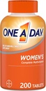 One A Day Women’s Multivitamin, Supplement with Vitamin A, C, D, E and Zinc for Immune Health Support, B12, Biotin, Calcium & More, Tablet 200 count