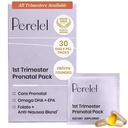 Peredel 1er pack prénatal Trimester, multivitamine avec folate, vitamine D, oméga 3, fer et gingembre, soutien nutritionnel pour la grossesse précoce, sans soja et sans gluten, sans OGM, 30 pill packs quotidiens