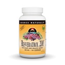 Source Naturals Resveratrol 200 mg pour le coeur et le vieillissement en santé - 120 capsules végétariennes