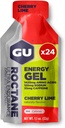 GU Energy Roctane Ultra Endurance Energy Gel, Vegan, Glutenfrei, Kosher und Dairy-Free On-The-Go Sports Nutrition for Running, Biking, Wandern oder Skifahren, 24-Count, Cherry Lime