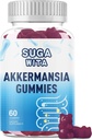GLP-1 | Akkermansia Probiotics Gummies Supplement, Akkermansia Muciniphila 100 Million AFU mit Inulin 400mg, unterstützt Digestive & Gut für Männer & Frauen, 60 Zähler