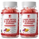 2 Pack Lukaree Liver Cleanse Detox & Repair Gummies Supplément de chardon sans sucre avec Artichok & L-Glutathion - Ultra-concentré soutien du foie à base de plantes pour les hommes et les femmes -Vegan,60 Comte