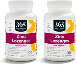 365 par marché des aliments entiers, LOunceenges Zinc Vitamine C, 90 Compte (paquet de 2)