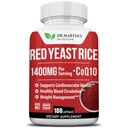 Extrait de riz de levure rouge 1400mg Supplément 180 Count.