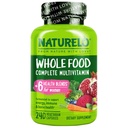 NATURELO Multivitamine d'aliments entiers pour les femmes - avec des vitamines, des minéraux et des extraits organiques - Supplément pour l'énergie et la santé cardiaque - Non OGM - 240 capsules véganes