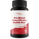 Pro Blood Cinna Chroma Health Max - Soutien de la santé du sang naturel avec cannelle, curcuma, berbère, vitamine D, vitamine C, zinc et plus - Promouvoir la santé équilibrée du sang et l'amélioration du flux sanguin