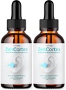 (2 Pack) ZenCortex - Zen Cortex gouttes d'oreille, ZenCortex pour supplément de formule avancée d'acouphène, Zen Cortex Tous les suppléments de formule de soutien auditif naturel pour les ingrédients végétaliens de soulagement de l'oreille (60 portions)