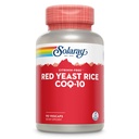 SOLARAY Red Yeast Rice Plus CoQ-10 & No-Flush Niacin Vitamine B-3, Healthy Heart & Cardiovascular Support, Non-ionisé & Citrinine Gratuit, Garantie de remboursement de 60 jours, 90 portions, 90 VegCaps