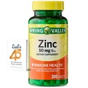 Spring Valley Zinc 50 mg, 200 Compte, Capettes de complément alimentaire pour la santé immunitaire, Suppléments immunitaires de zinc, ensemble avec 45 diabète décodé de Lual